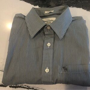 Abercrombie & Fitch Vintage Gray-Black Striped Men's Shirt